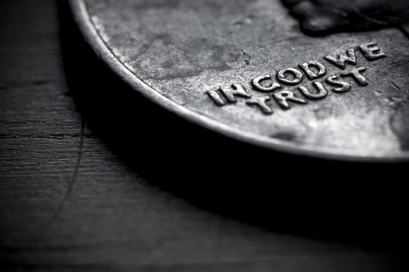 metal, macro, wood - material, geometric shape, still life, colored, in god we trust, currency, 4K, finance, communication, shape, capital letter, old