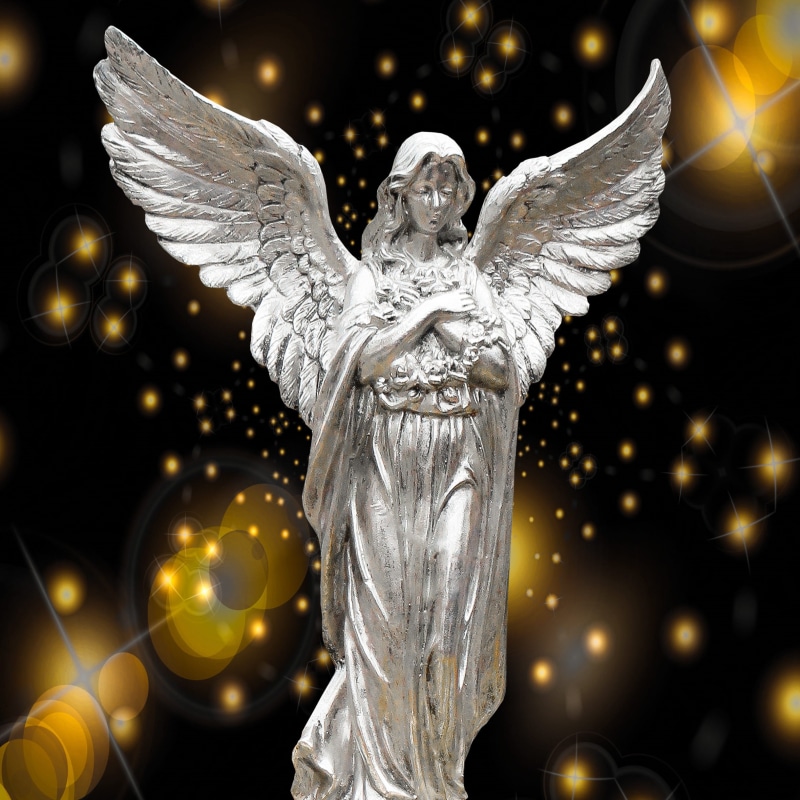 male likeness, christmas time, spirituality, angel, human representation, close-up, outdoors, statue, sculpture, creativity, animal wing, christmas, star