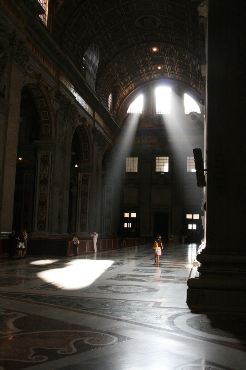 rome, night, 4K, sunshine, architecture, built structure, building, religion, lifestyles, one person, st peters basilica, vatican, walking, enlightenment