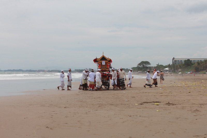 real people, bali island, upacara melasti, sky, decoration, person ...