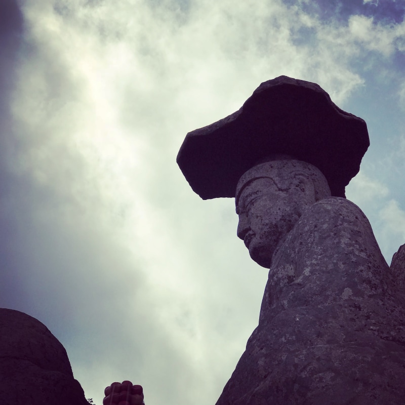 sky, human representation, spirituality, cloud - sky, buddha, outdoors, religion, nature, male likeness, silhouette, buda, guanyin, day, 2K, statue, solid