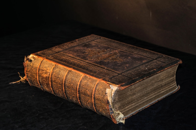 brown, belief, antique, publication, diary, literature, spirituality, black background, religion, warkworth, single object, chest, old, indoors, expertise