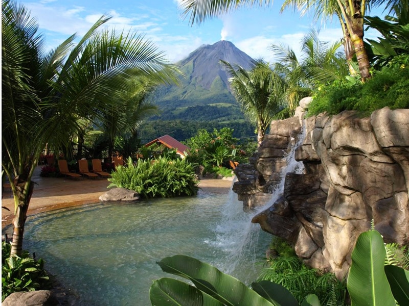 dream, volcani, swimming, mountains, 2K, palm-trees, luxurious, paradise, spa, mountain, retreat, exotic, beautiful, jacuzzi, tropical, volcanic