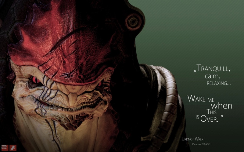 2560x1600, effect, relaxing, mass, 2K, urdnot wrex, mass effect, tranquill, wrex, calm, games, urdnot