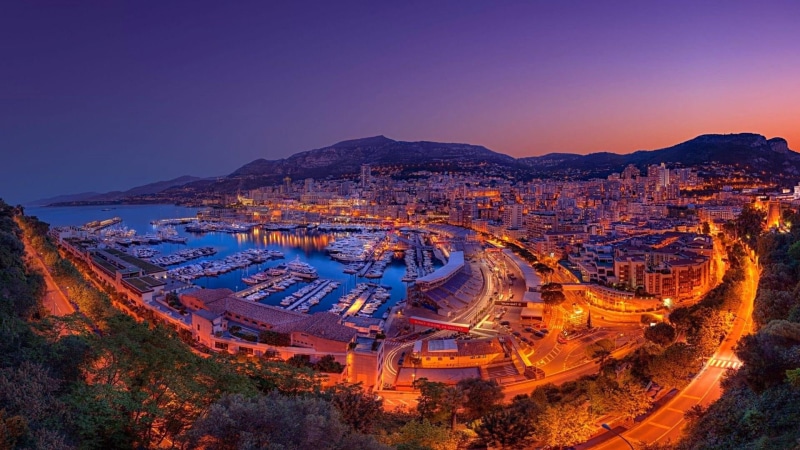 cityscape, sky, environment, transportation, 1080P, monaco, nature, travel destinations, bay, landscape, aerial view, scenics - nature, nigh, stunning