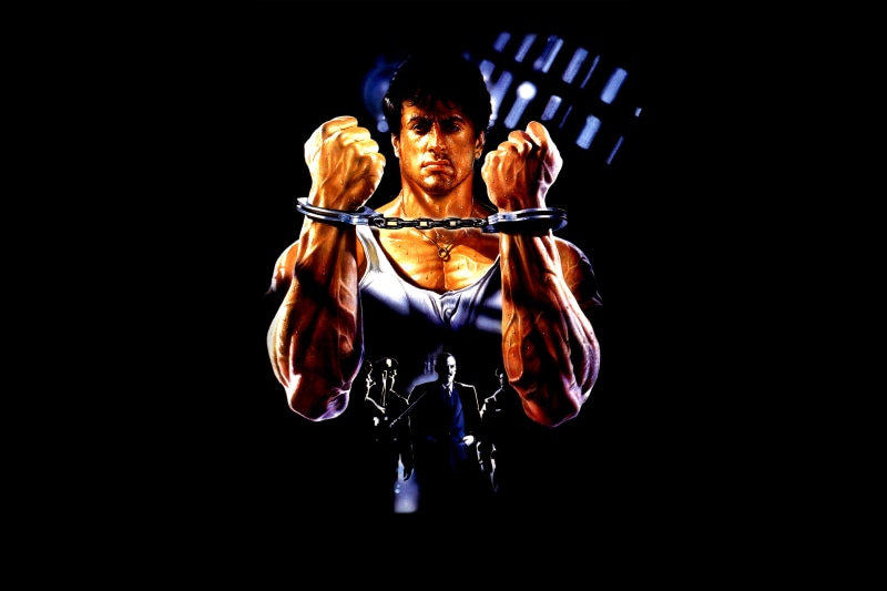 men, studio shot, copy space, sport, portrait, Sylvester Stallone, lifestyles, black background, shirtless, abdominal muscle, dark, indoors, 2K, vitality