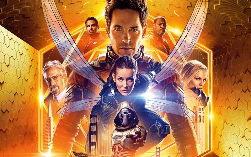 Ant-man and Wasp, MARVEL, Hope van Dyne, Lawrence Fishburne, characters, fiction, Scott Lang, poster, Michael Peña, Michelle Pfeiffer, Paul Rudd, Wasp