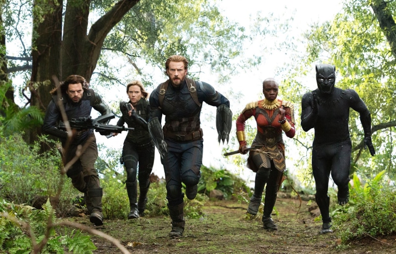 Okoye (Marvel Comics), Captain America, Chris Evans, Scarlett Johansson, Sebastian Stan, Avengers: Infinity War, Chadwick Boseman, Black Widow, Movie, 1080P