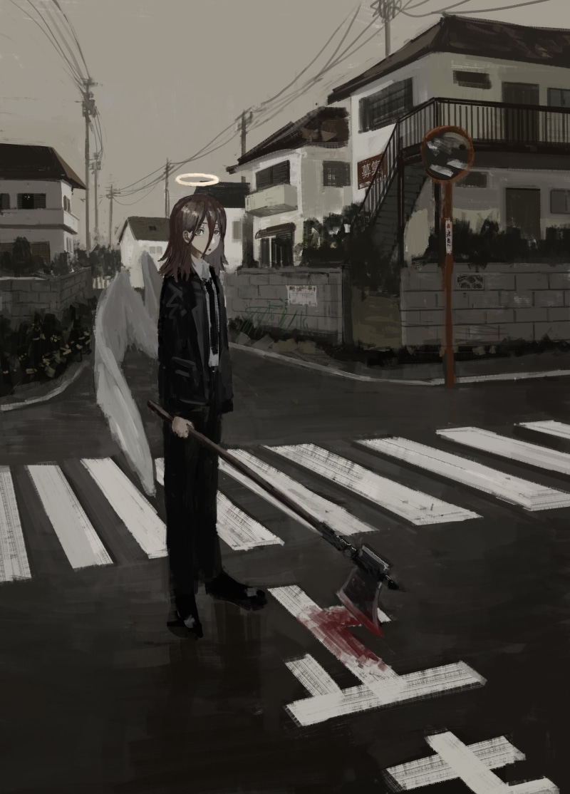 Chainsaw Man, crossroads, 2K, wings