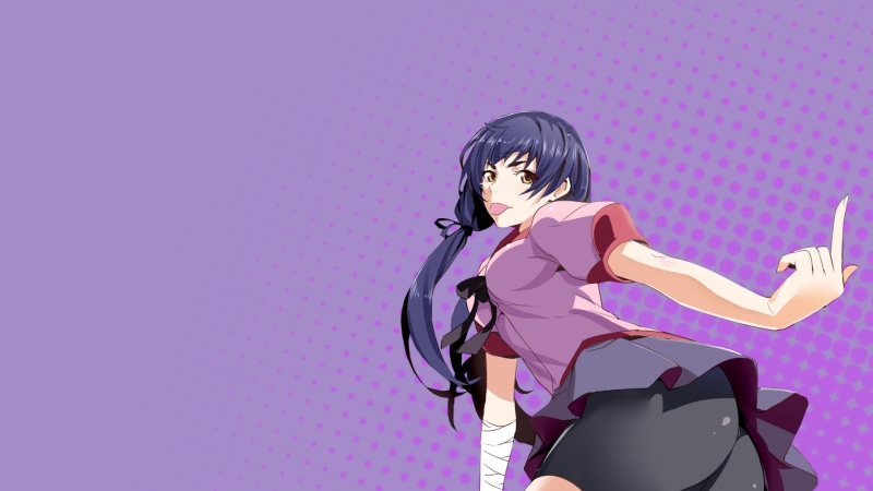 Kanbaru Suruga, 1080P, Monogatari Series, anime girls, tongue out