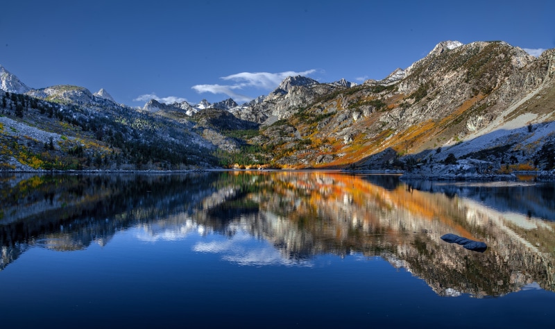 5K, Lake Sabrina, reflection, CA, mountains, lake, Sierra Nevada, California