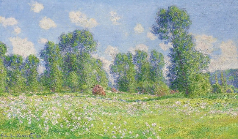 1080P, The spring Effect at Giverny, Claude Monet, landscape, picture, nature