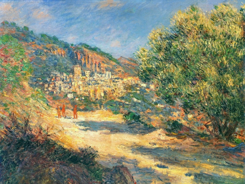 landscape, The road to Monte Carlo, picture, 1080P, Claude Monet