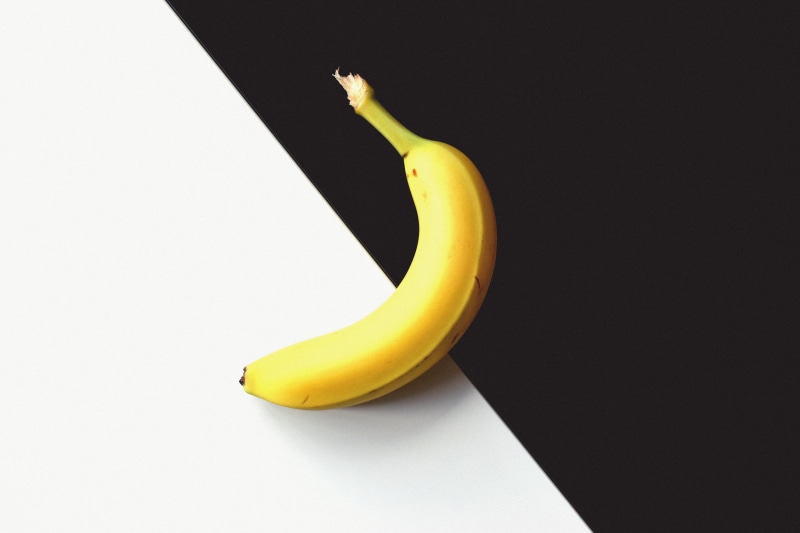 indoors, healthy eating, banana, black, fresh, no people, single object, healthy, health, delicious, breakfast, humor, wellbeing, fun, color, still life