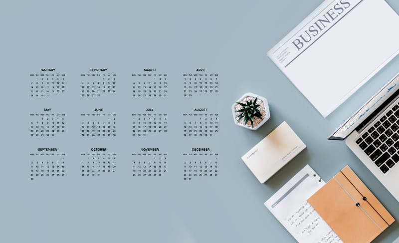 copy space, mock-up, 2019, accounting, connection, colored background, white color, new years day, business, indoors, blue background, papers, communication