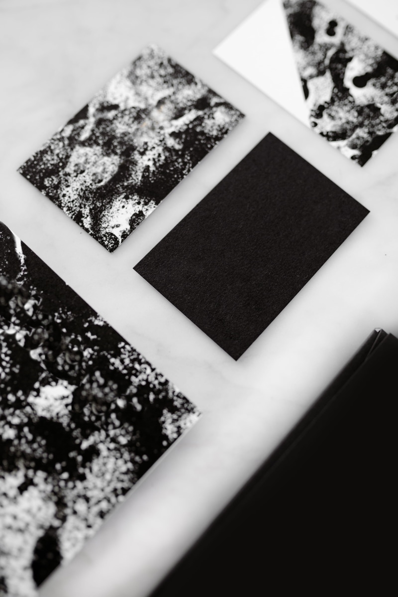 emotion, white, brand, sweet food, amp, business card, branding, copy space, black, high angle view, sweet, no people, close-up, 4K, food and drink, blank
