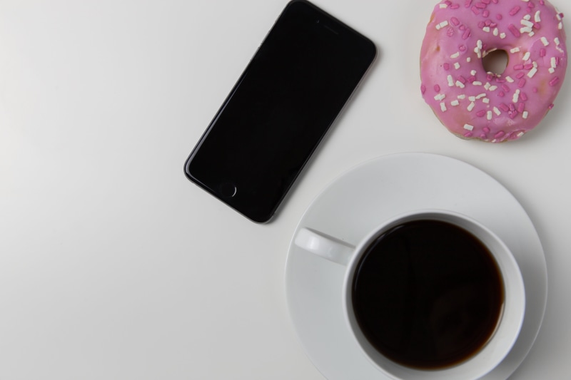 office, mobile Phone, Coffee cup, refreshment, mobile, iPhone, white, coffee - Drink, drink, food and drink, crockery, breakfast, smartphone, business