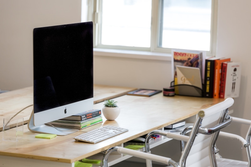 no people, day, indoors, laptop, photo, computer equipment, office chair, Window, 4K, modern, Walls, Office, Light, computer monitor, Computer, desktop pc