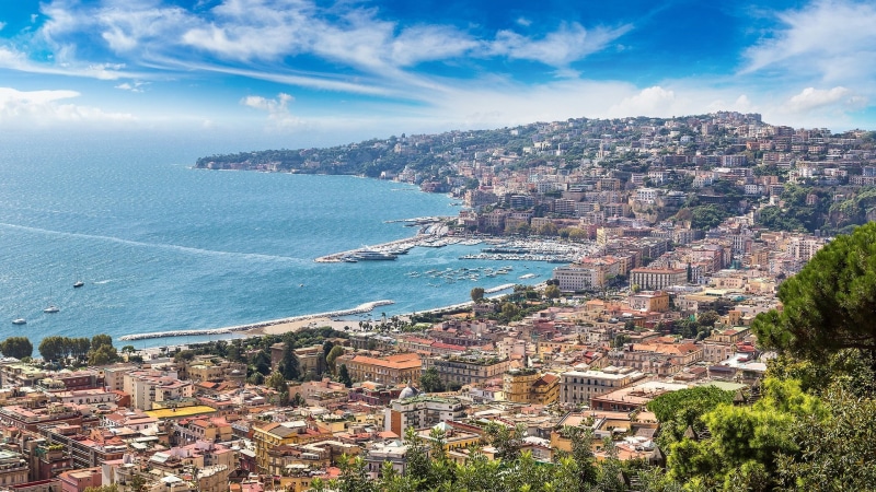 building exterior, naples bay, sea, coast, architecture, residential district, aerial photography, bay of naples, naples, panorama, italy, skyscraper, gulf