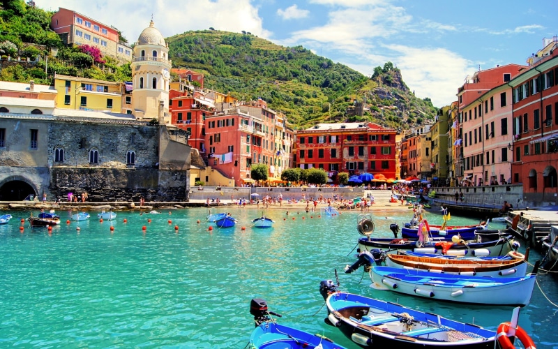2K, People, Vernazza, Beach, Sea, City, Boats, Italy, Houses