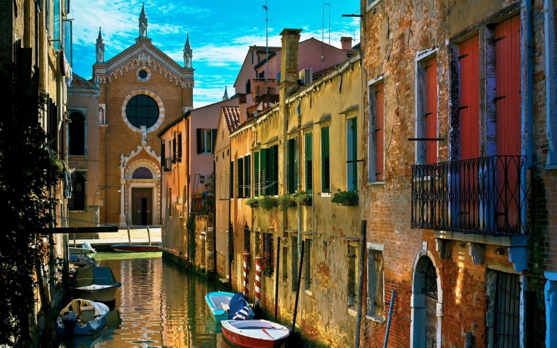 italy, cityscape, boats, venice, hd, canal, 2K, buildings