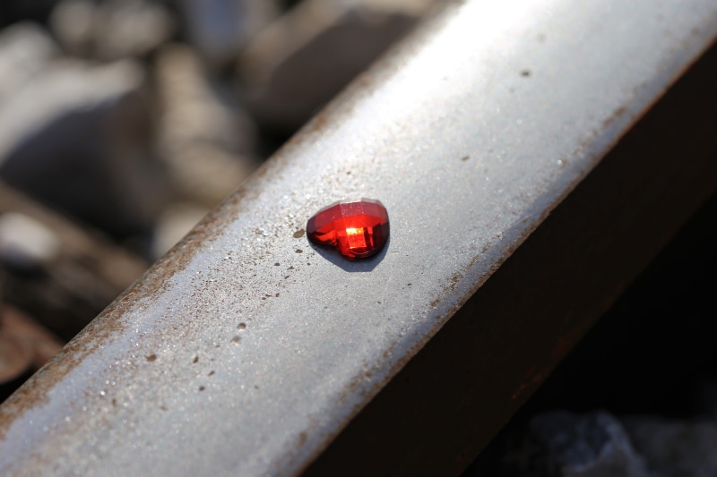 help kids and teens, red, school stress, 5K, glowing red heart on railway, stop emotional abuse, bad grades, animal wildlife, nature, stop teenager suicide