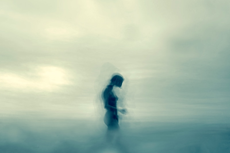 unrecognizable person, women, one person, layer, outdoors, ethereal, man, day, blurred motion, motion, snow, lifestyles, balance, adult, fairy tale, texture