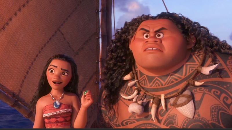 disney, young adult, casual clothing, real people, adult, headshot, sitting, girl, contemplation, women, Moana (2016), looking, maui, indoors, young women