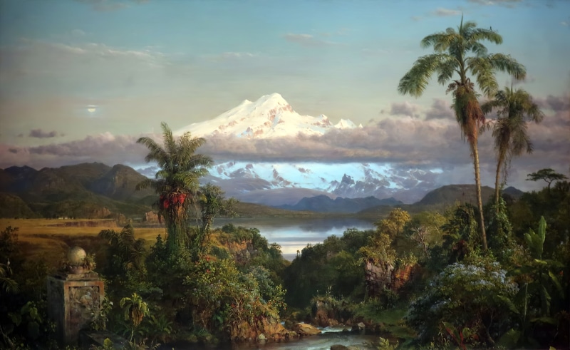 4K, classic art, painting, Cayambe, Ecuador, Frederic Edwin Church