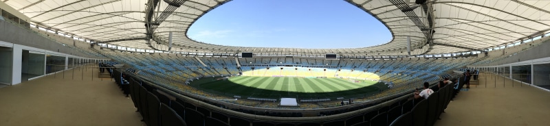 soccer, travel destinations, brazil, connection, specator, indoors, ground, football, green, absence, seating, maracana, panoramic, sport, 8K, stadium