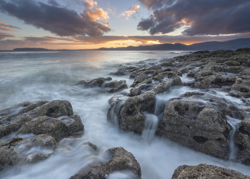long exposure, Penmon, daytime, Penmon  Anglesey, blue, clouds, water, dusk, gray rocks, rock - Object, anglesey, seascape, 720P, sea, white clouds, coast
