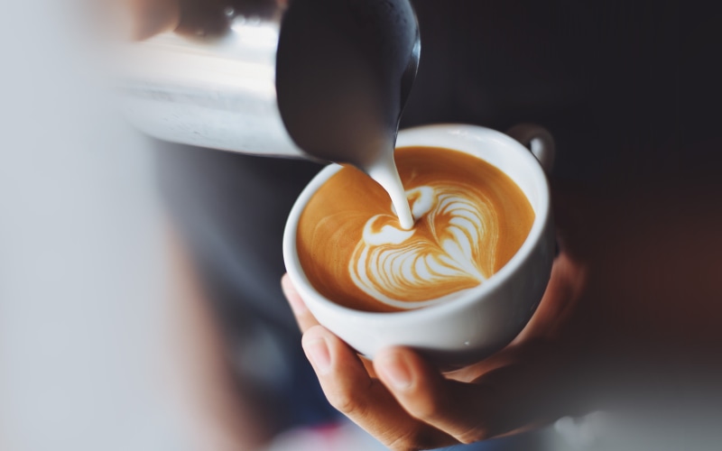 4K, bokeh, coffe, barista, art