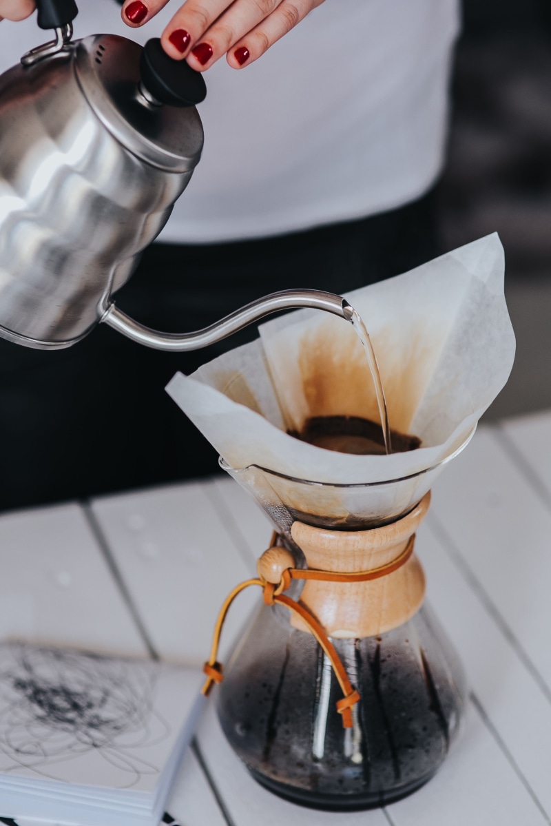 coffee maker, cafe, cup, one person, espresso, filter coffee, coffee cup, maker, expresso, Chemex, real people, coffee - drink, barista, 4K, pouring, water