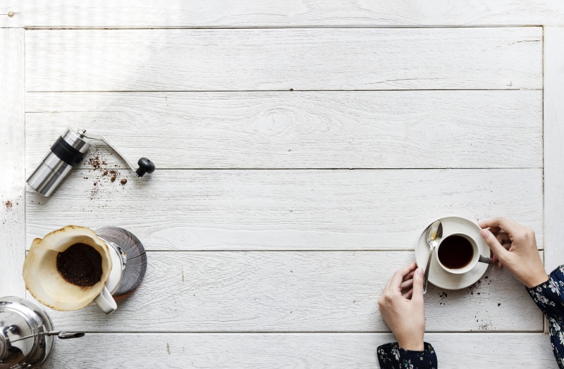 food and drink, coffee beans, human body part, holding, break, flatlay, beverage, career, beans, drink, home, hand, directly above, human hand, fresh, black coffee