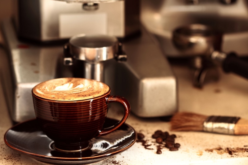 coffee Grinder, frothy drink, black Color, backgrounds, close-up, making, food And Drink, hot drink, food, ceramic, coffee Crop, coffee Break, cup, crockery
