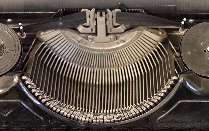 metal, machine part, nostalgia, fashioned, story, still life, ribbon, portable, equipment, letter, black, author, indoors, writing, write, old, gray, type