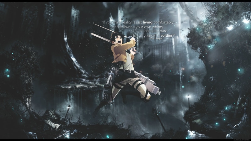cartoon/comic, 1080P, on, hd, anime, attack, eren, jaeger, titan