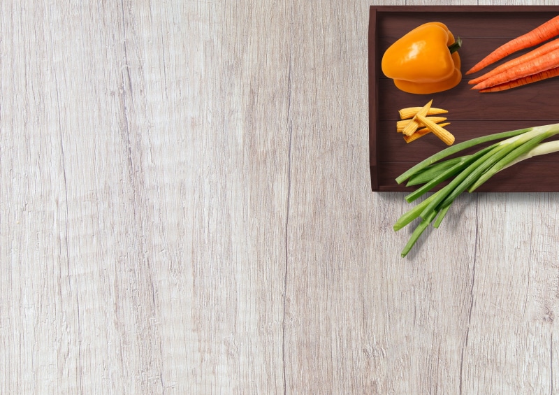 indoors, table, wood - material, plant, information, template, directly above, colorful, no people, vegetable, vegetarian, herb, healthy eating, corn, eat