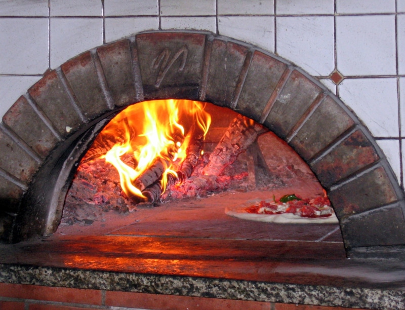 fire, high angle view, preparation, brick, fire - natural phenomenon, wood fired, glowing, flame, wood burning stove, indoors, burning, fresh, bake, white