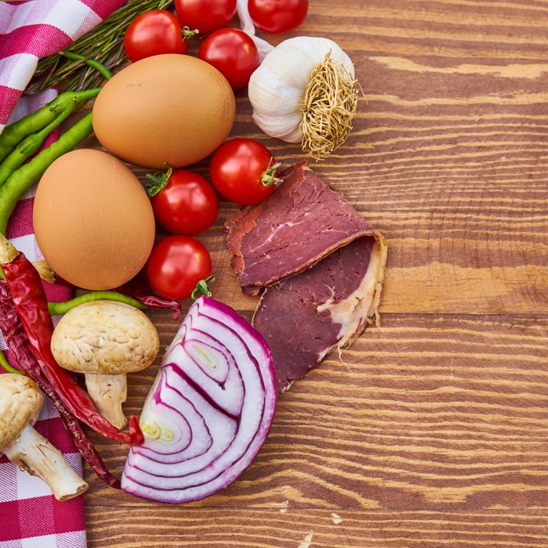 detail, restaurant, natural, meat, ingredient, organic, product photo, color image, green, food and drink, diet, wellbeing, background, high angle view