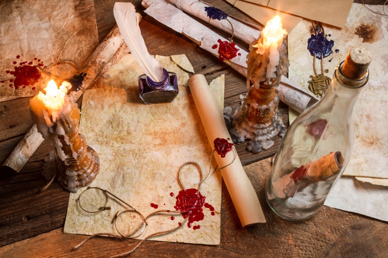 candles, 5K, fire, wax, glasses, table, bottles, feathers, wood