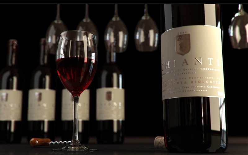 wine, Italy, 1080P, red wine, drinking glass, bottles