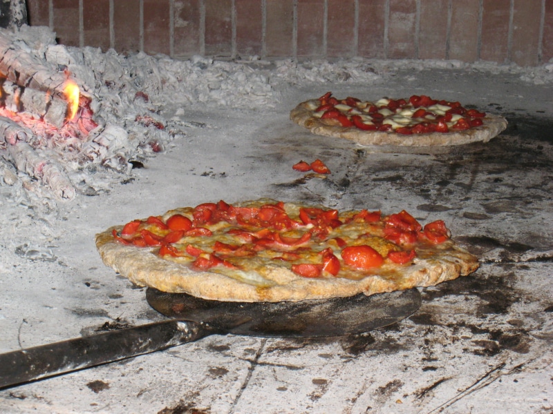 bake, stone, day, heat - temperature, naples, no people, tomato, pizza, fire, high angle view, cooking, food and drink, food, inside, traditional, outdoors