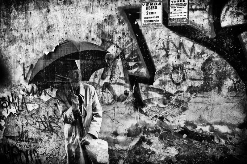 building exterior, water, wall, bridge, cultures, concepts And Ideas, Monochrome, connection, painted Image, stone wall, people, bridge - man made structure