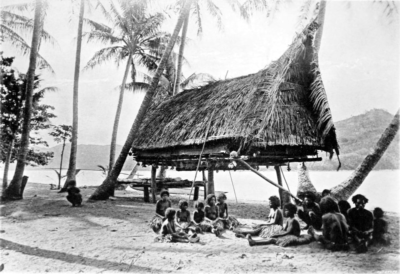 crowd, art, retail, print, Pass, public domain, thatched roof, beach, old, hut, mairy pass, group of people, victorian Style, people, obsolete, cultures