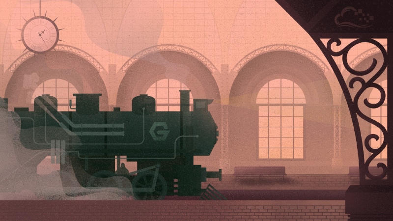 Steam Locomotive, digitalocean, Train Station, Train, 2K
