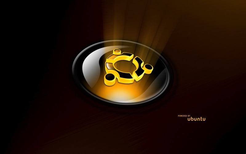 black background, symbol, wood - material, Linux, circle, text, round, geometric shape, powered, electricity, sign, Computers, indoors, shape, ubuntu, no people