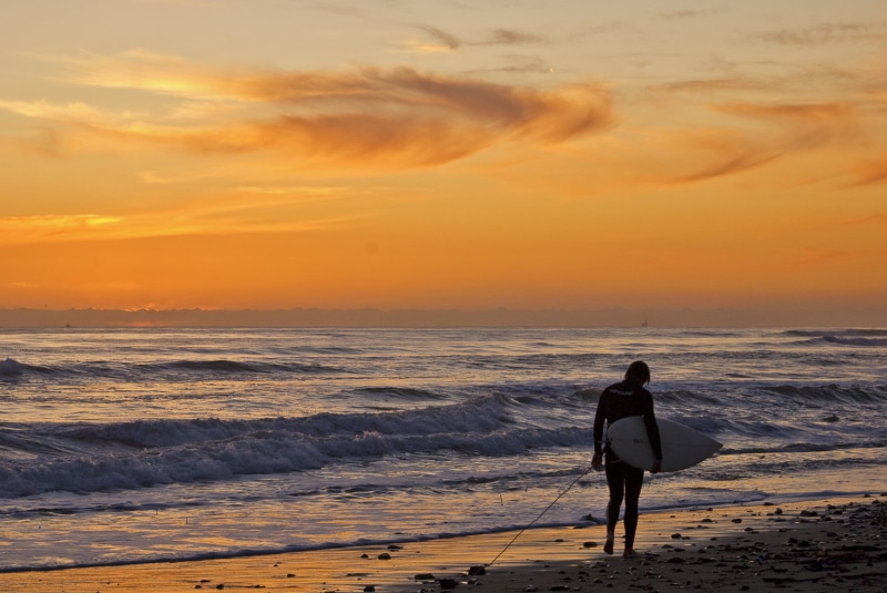 Nikon D80, Surfer, Clouds, Fire, Santa Barbara  California, nature, holding, man, summer, people, Sunset, sport, back Lit, sea, Silhouette, Nikon  D80