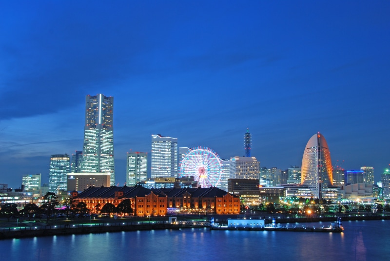 urban Skyline, reflection, rise, landscape, view, famous Place, night, illustration, river, city, high rise building, travel, high, 4K, nikon  d80, minato  mirai
