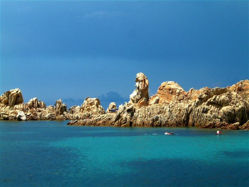 sardinia, solid, 1080P, italy, cliff, sea, littoral, land, tranquility, rock, outdoors, turquoise colored, non-urban scene, water, waterfront, archipelago